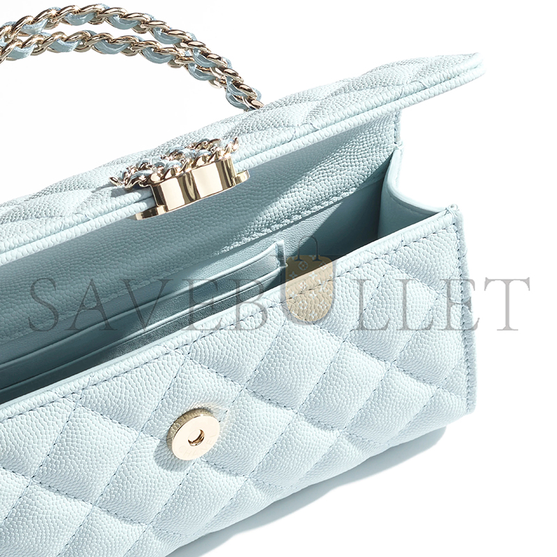 CHANEL MASTER FLAP PHONE HOLDER WITH CHAIN GRAINED SHINY AP3238 (18*10*4.5cm)